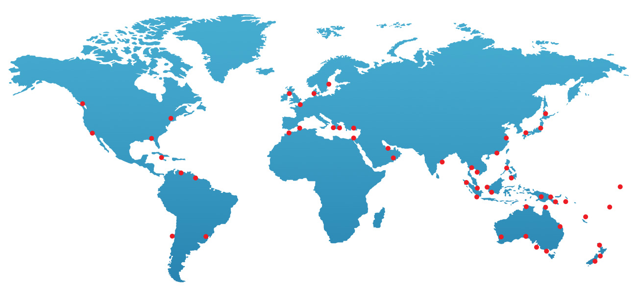 World Map Ferry operations